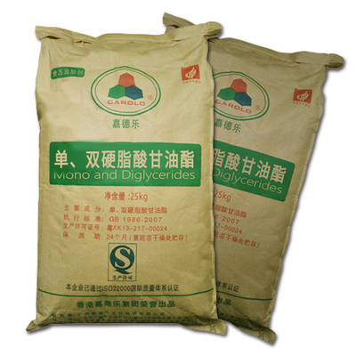 123-94-4 émulsifiant alimentaire E471 mono et poudre blanche des diglycérides GMS40